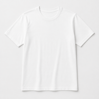 Classic white cotton T-shirt, front view