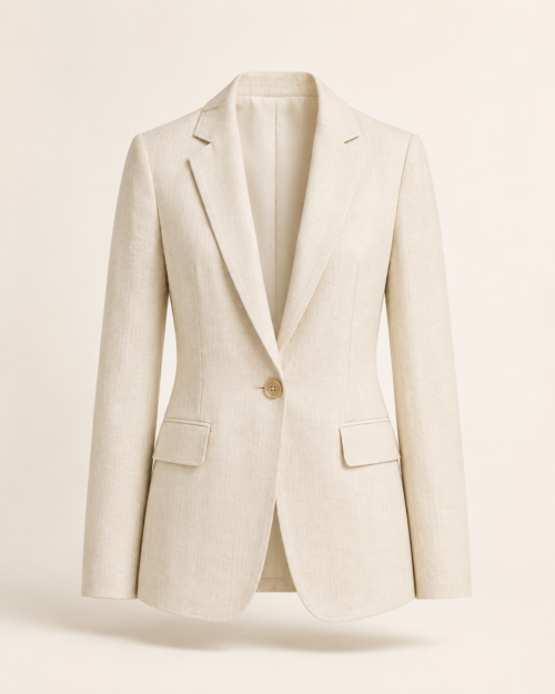 The Linen Blazer — front view