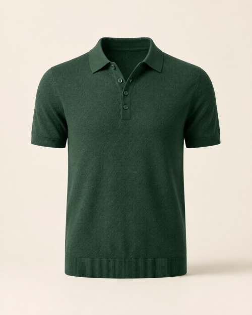 Forest Knit Polo — front view
